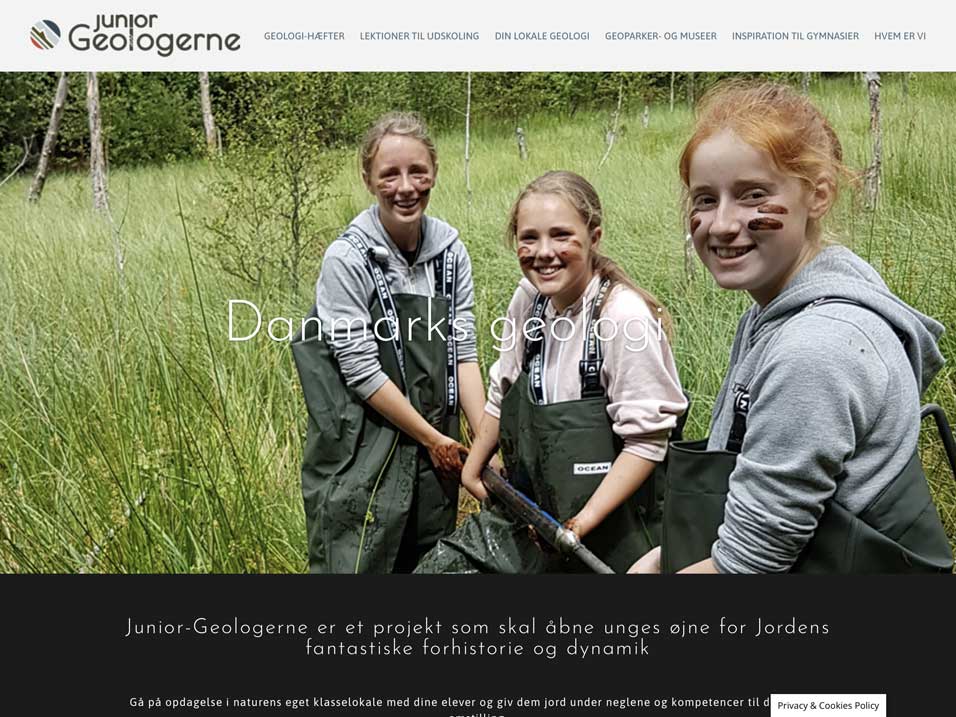 Junior-geologerne.dk Forside af hjemmesiden: Junior-geologerne.dk
